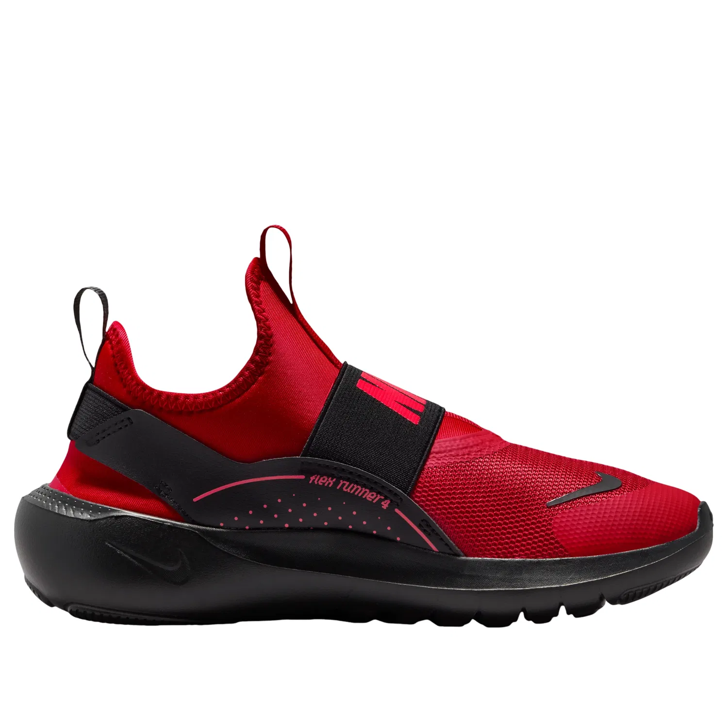 Детские кроссовки с сетчатым верхом Flex Runner 4 'University Red Black' Nike, University Red/Black/Red Orbit — фото 2