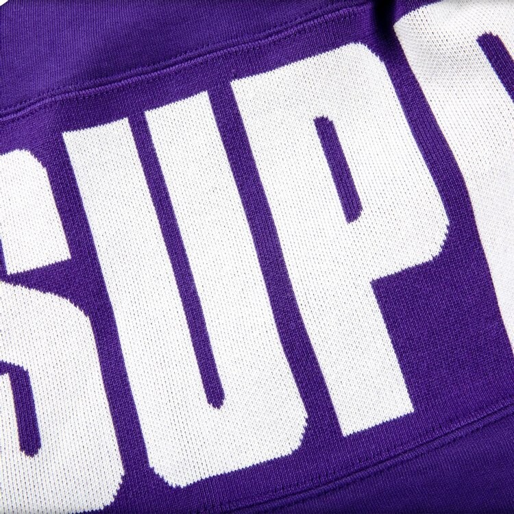 Толстовка Supreme Rib Hooded Sweatshirt 'Purple', фиолетовый — фото 4