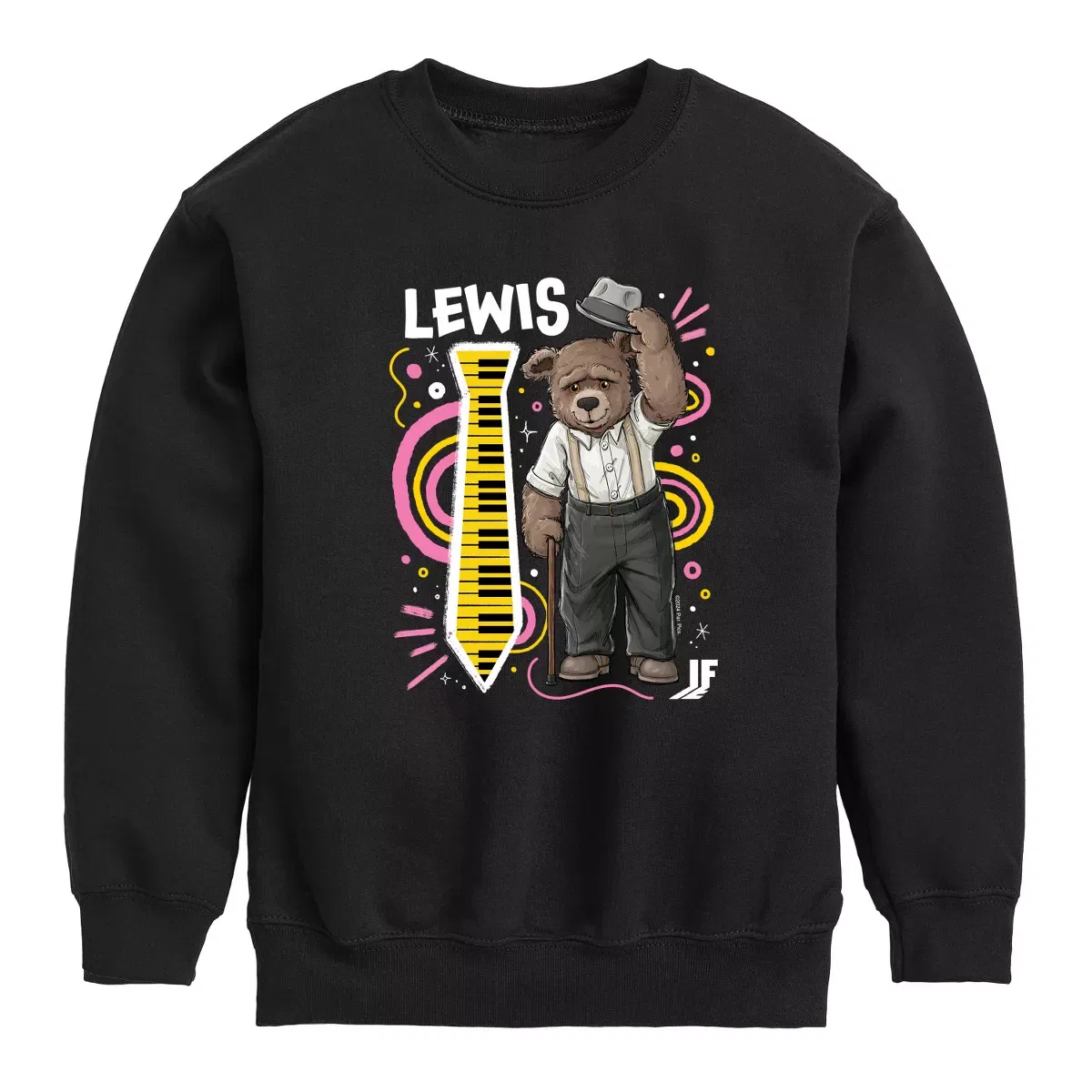 Детское флисовое поло с принтом Lewis Hybrid Apparel, Black
