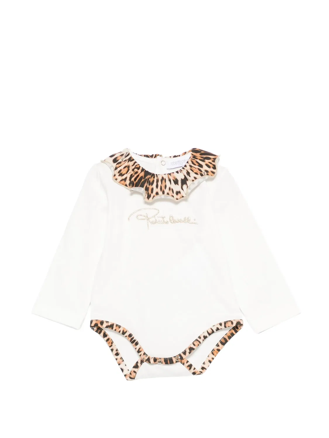 Боди с оборками Roberto Cavalli Junior, белый