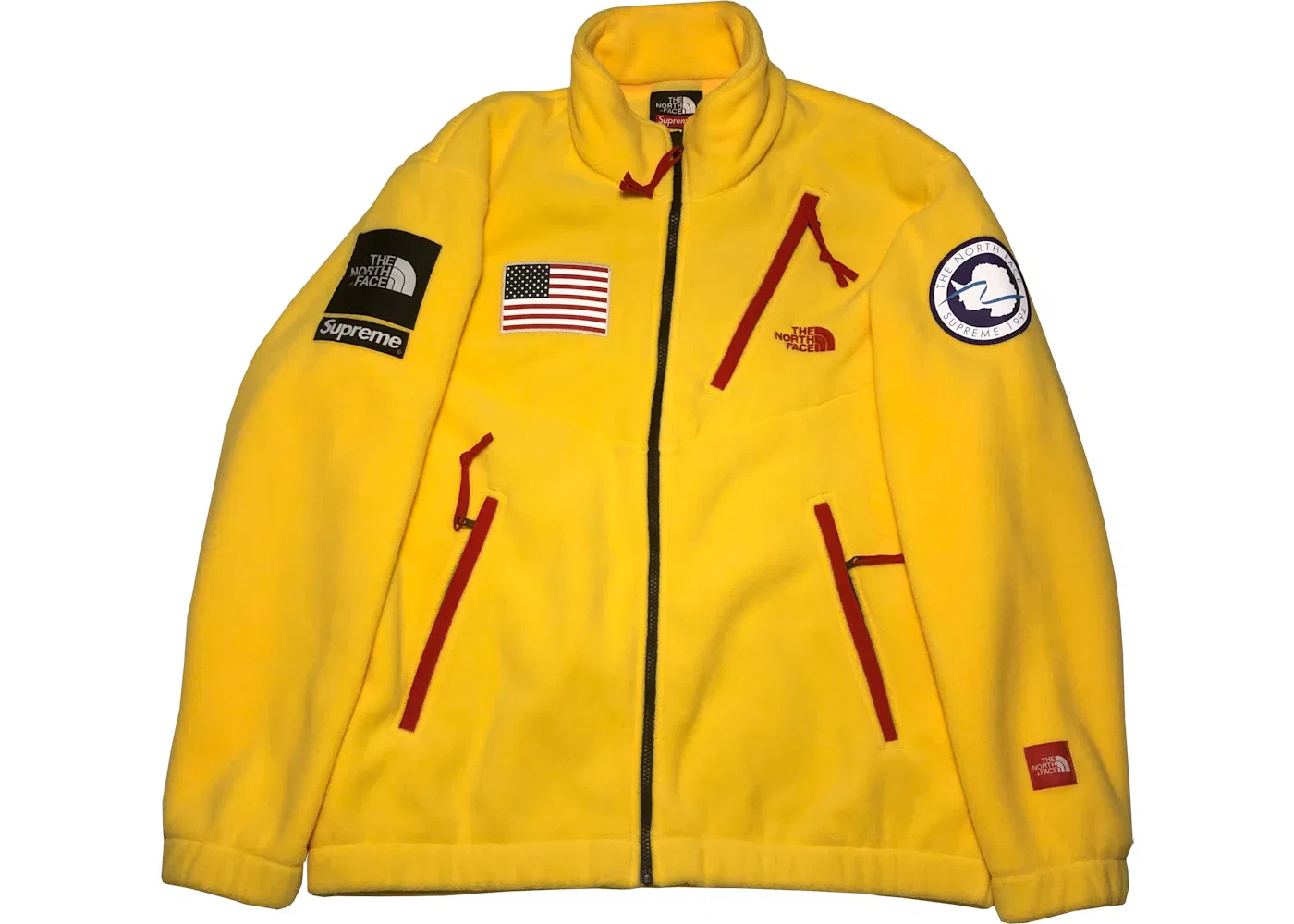Мужская куртка-флис с принтом Supreme The North Face Trans Antarctica Expedition, Yellow