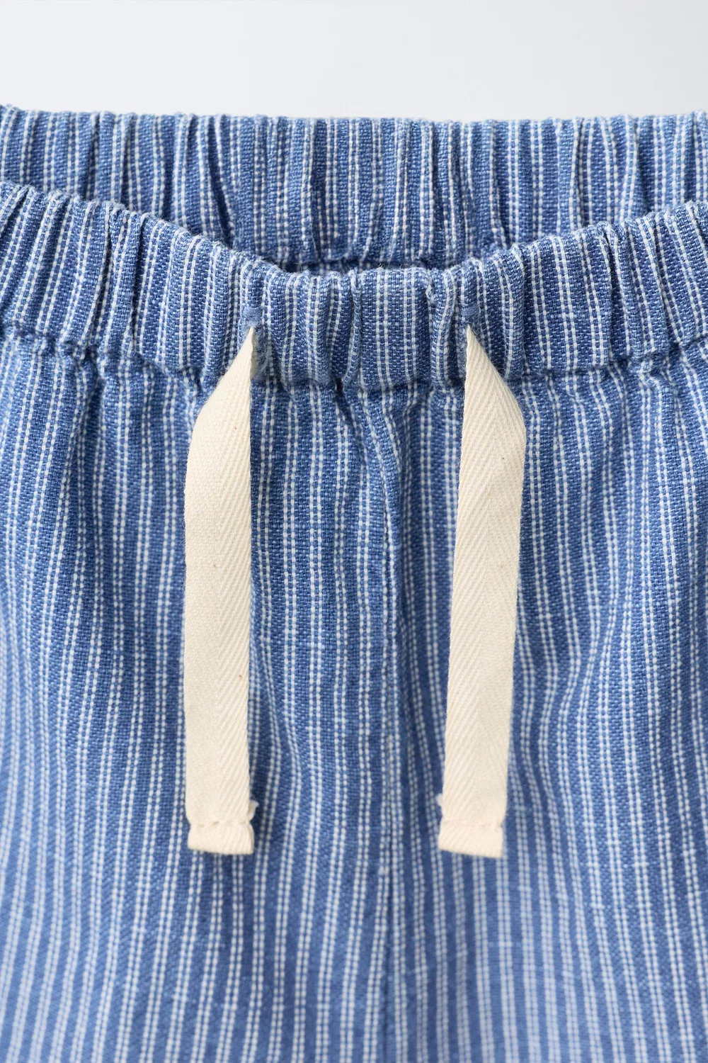 Полосатые бермудские шорты ZARA, Bluish — фото 3