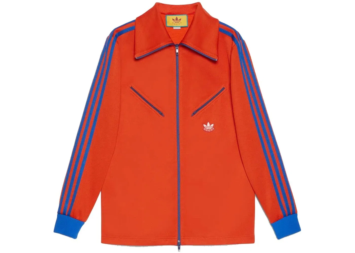 Женский свитшот с длинным рукавом Gucci x Adidas Zip Sweatshirt Gucci, Orange/Blue