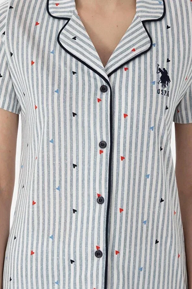 Женская пижама с коротким рукавом U.S. Polo Assn., Navy Blue — фото 4