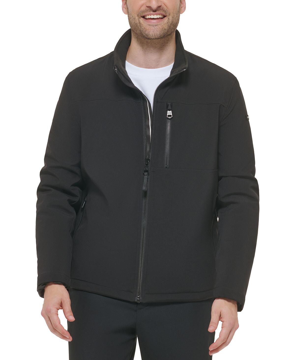 

Мужская классическая куртка soft shell на подкладке из шерпы Calvin Klein, черный