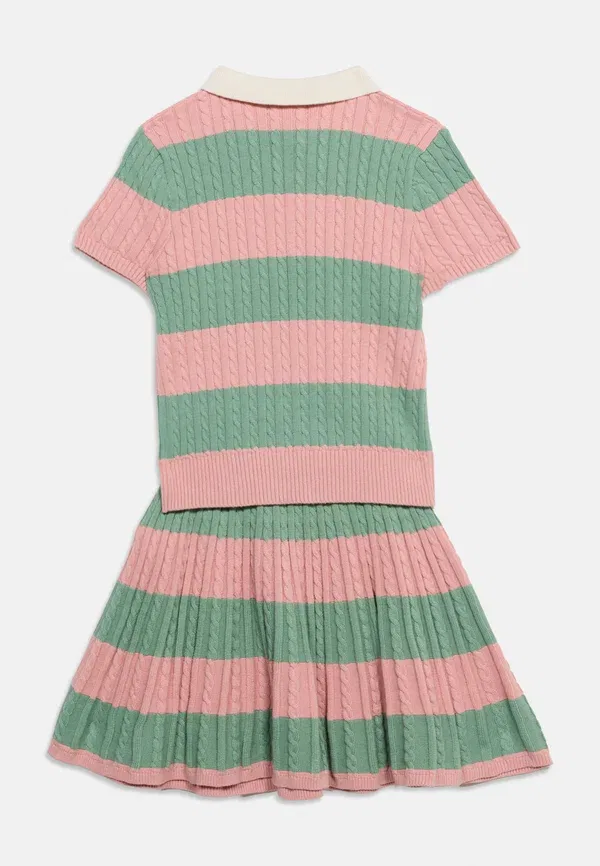 Комплект из мини-юбки и джемпера поло с полоской Polo Ralph Lauren, Adirondack Rose — фото 4