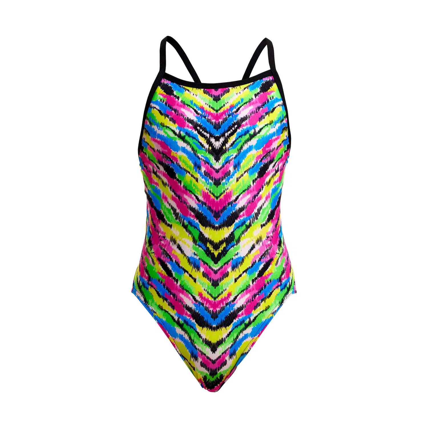 Детский купальник для девочек с открытой спиной Girl's Single Strap One Piece Funkita, Rosa / Gelb / Magentapink