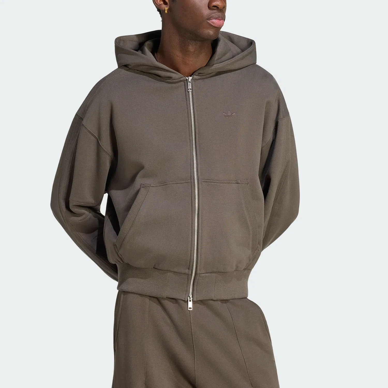 Мужская куртка с капюшоном Adidas Originals, Dark Brown — фото 3