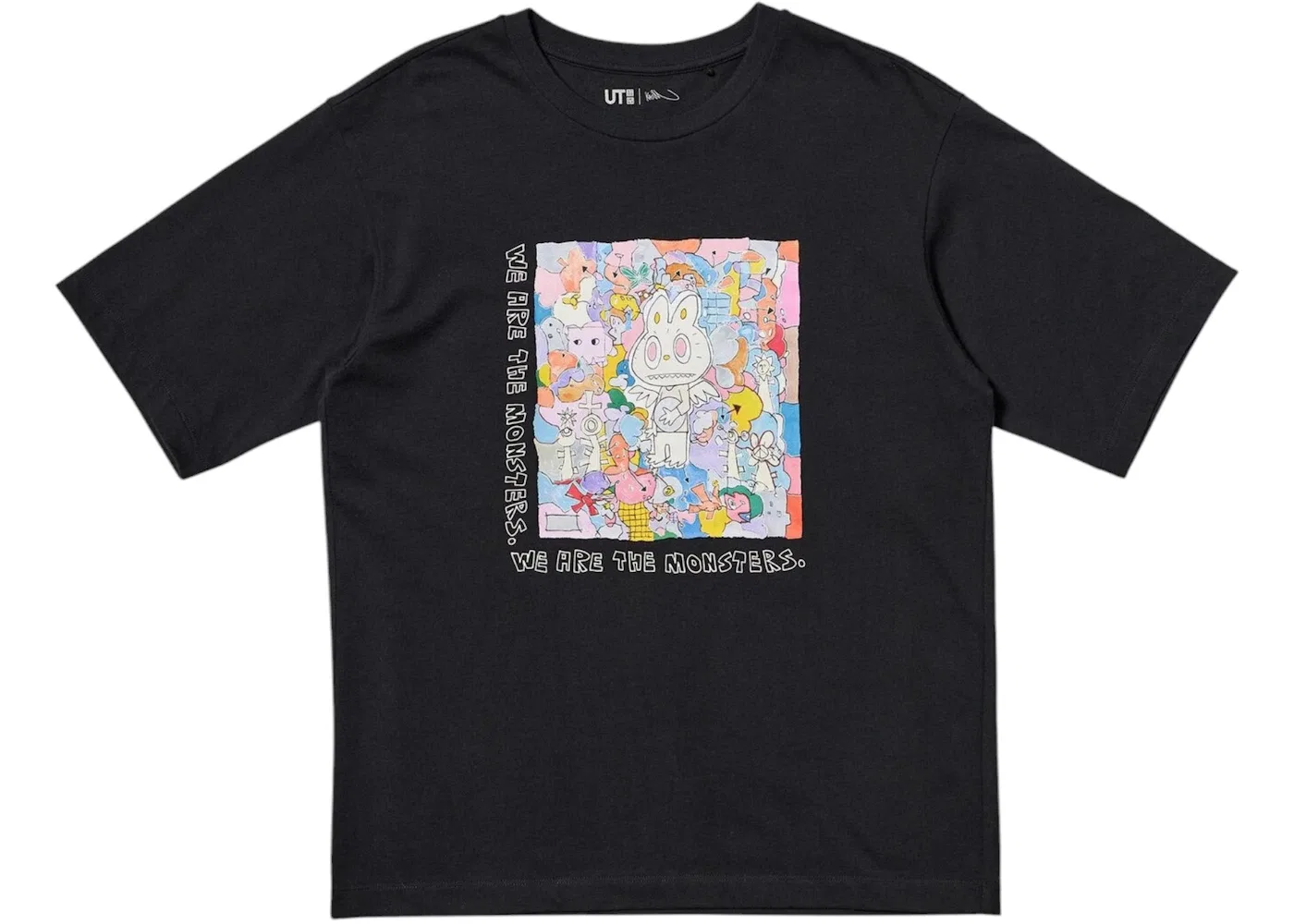 Женская футболка с принтом Uniqlo x POP MART THE MONSTERS UT Graphic T-Shirt, Black