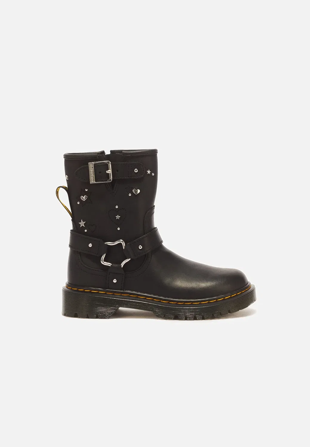 Гиная риггер - ковбойские/байкерские сапоги Dr. Martens, Black Wyoming