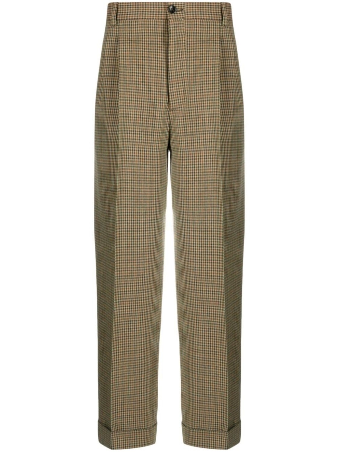 

Gucci клетчатые брюки со складками, коричневый