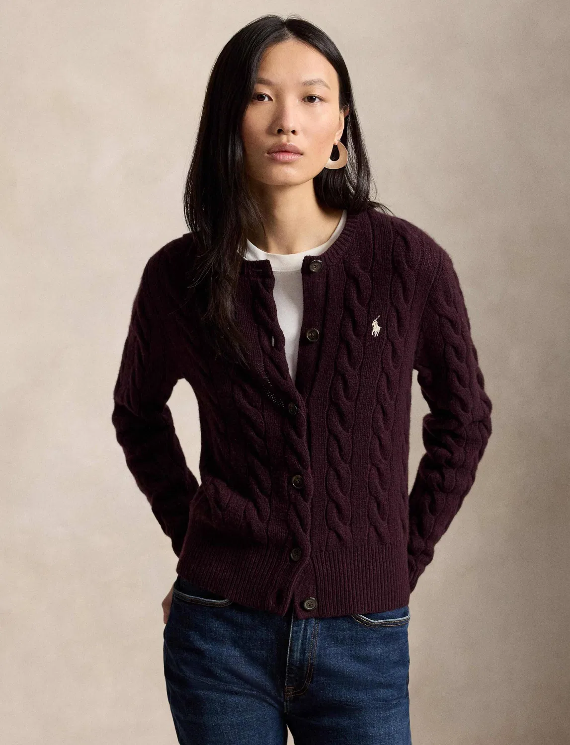 Кардиган шерстяной Polo Ralph Lauren, Bordeaux