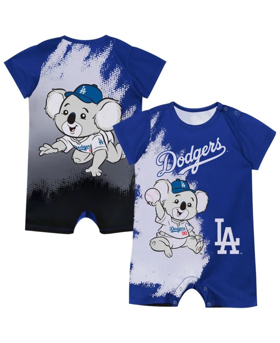 Боди с принтом Los Angeles Dodgers Baby Mascot Outerstuff, Blue