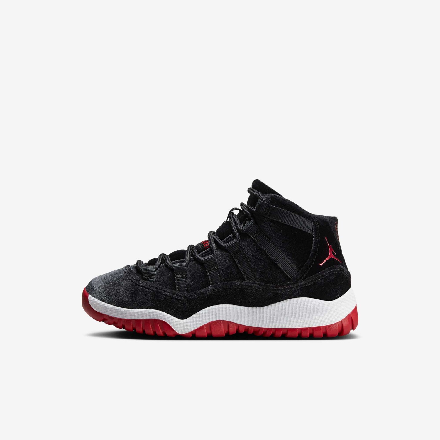 

Кроссовки детские Air Jordan 11 PS Retro PS 'Bred Velvet', черный/красный