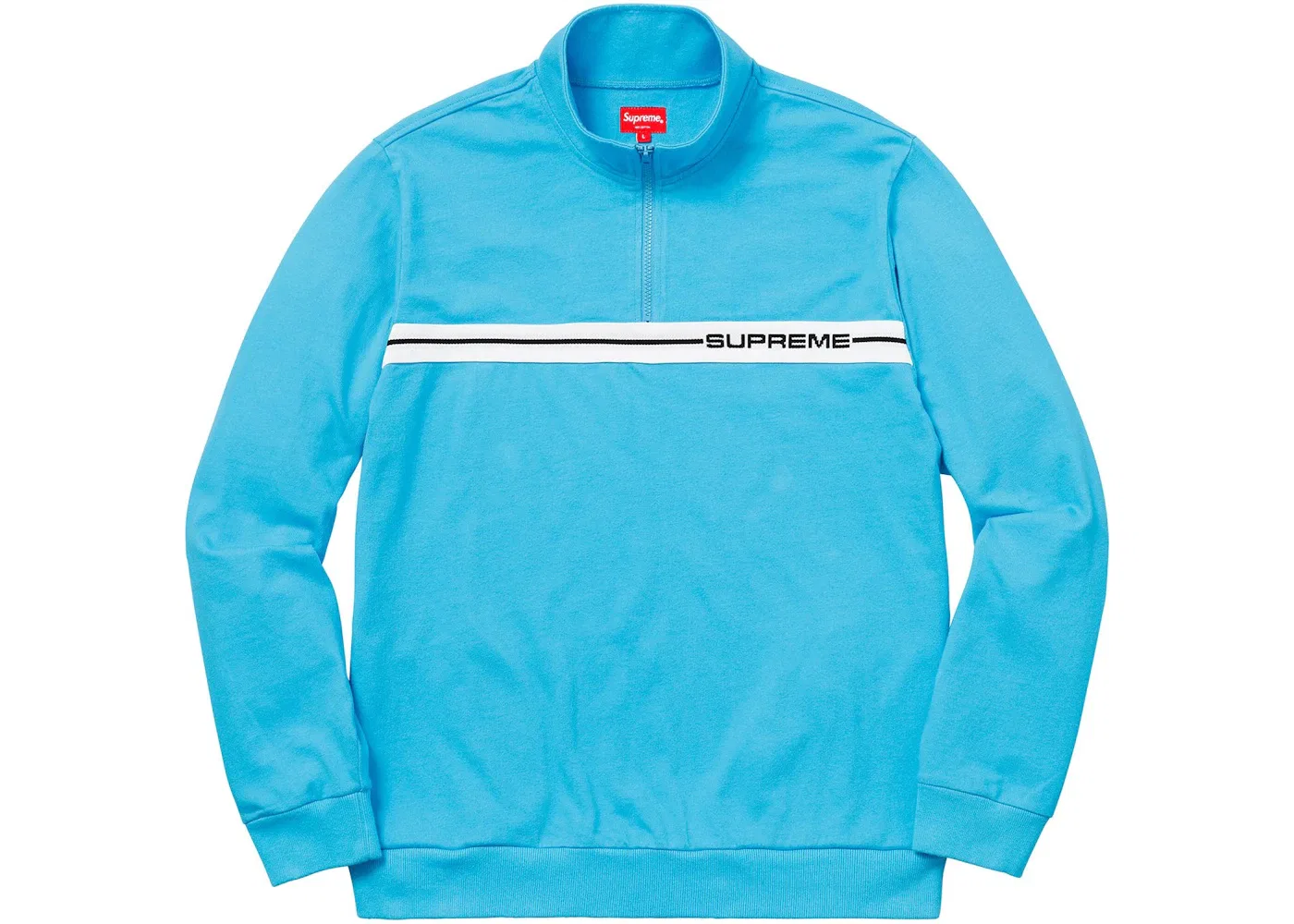 Мужской свитер с полузастежкой-молнией Supreme Up, Light Blue