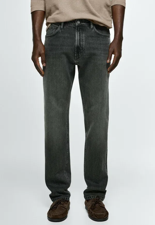 Джинсы прямого кроя Slim fit jeans Massimo Dutti, серый