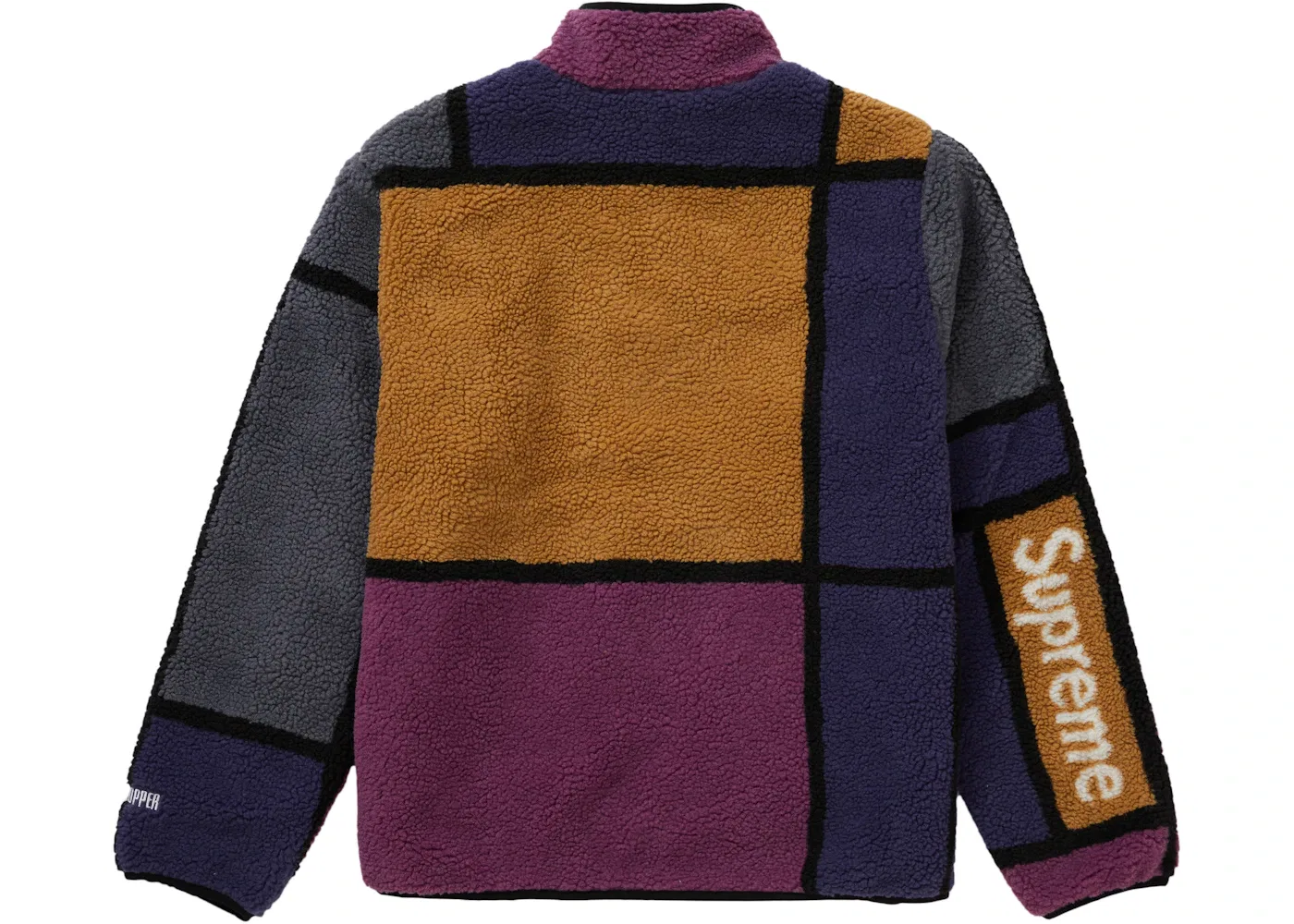 Мужской флисовый жакет с принтом Supreme Reversible Fleece Jacket, Purple — фото 2