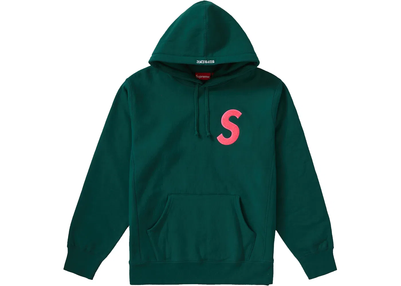 Мужское хлопковое худи с принтом S Logo Supreme, цвет Dark Green