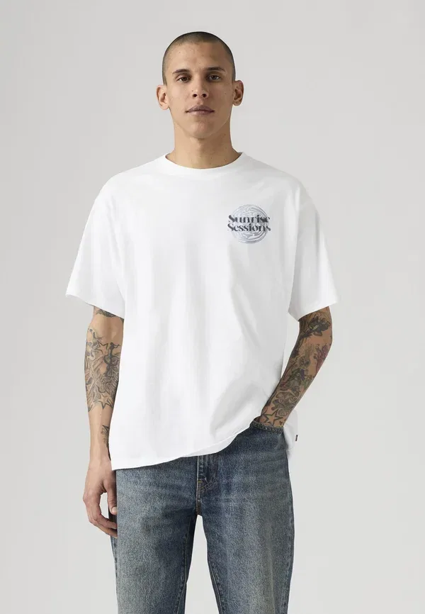 Футболка с винтажным принтом - футболка с графическим рисунком Levi'S, белый — фото 2