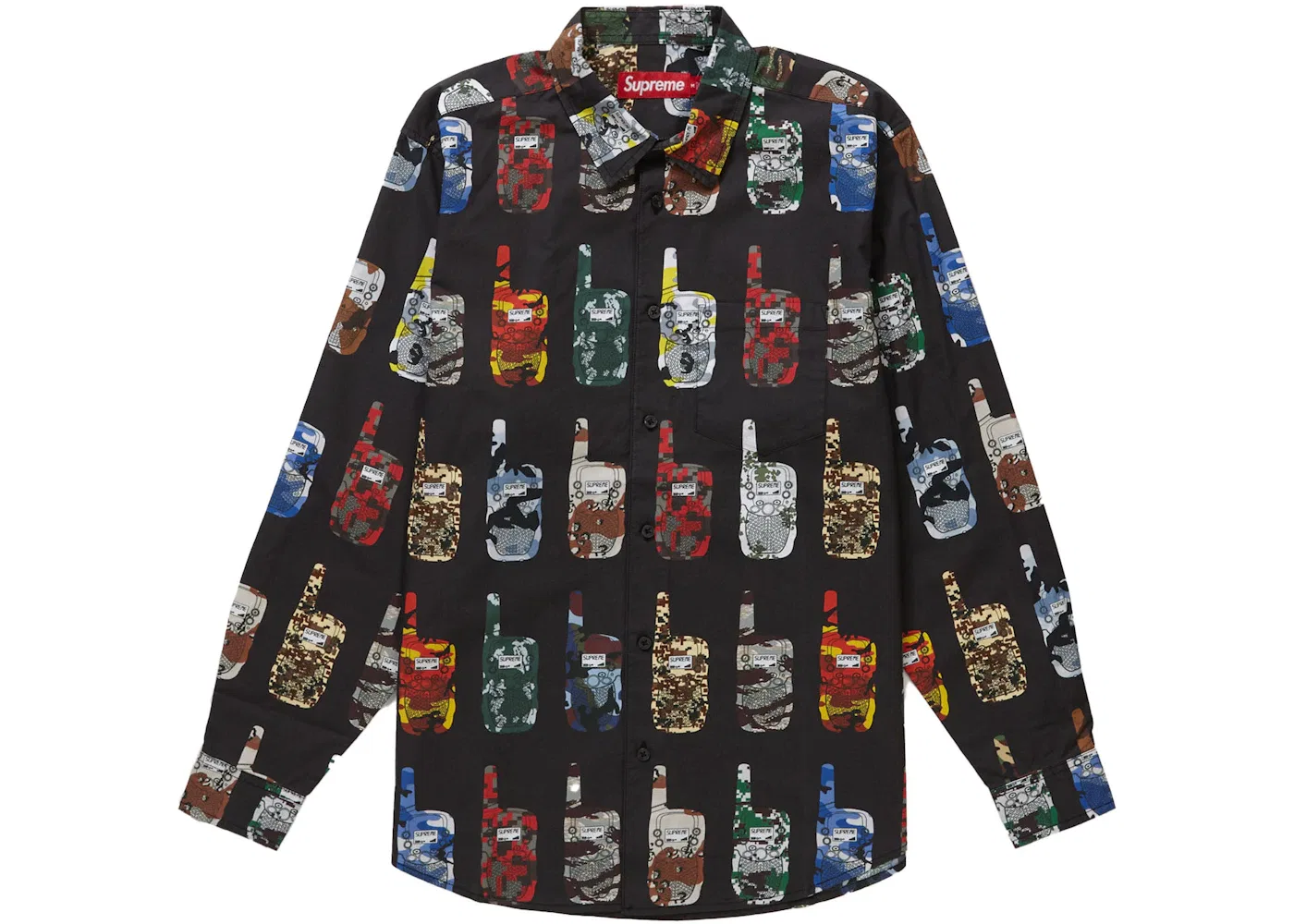 Мужская рубашка с длинным рукавом Supreme Shirt, Black