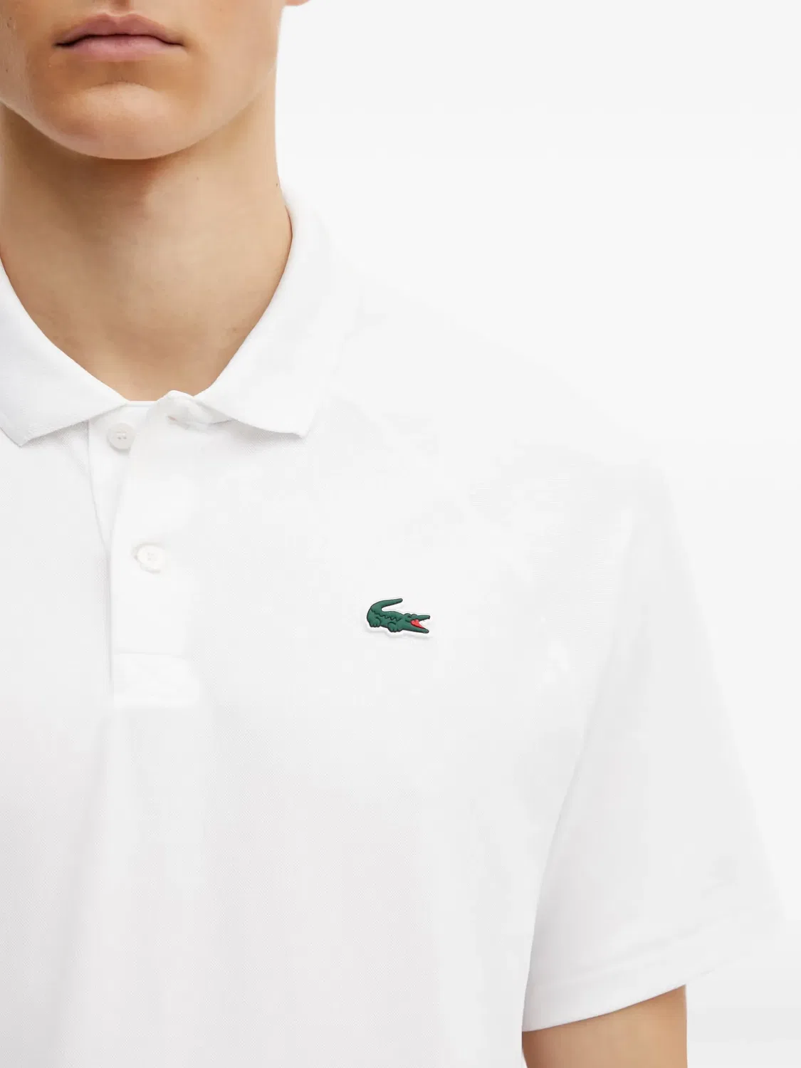 Рубашка поло белого цвета Lacoste, белый — фото 2