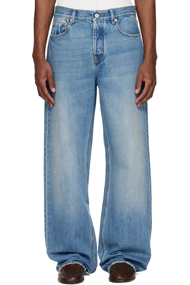 Синие джинсы the straight de-nîmes denim Jacquemus