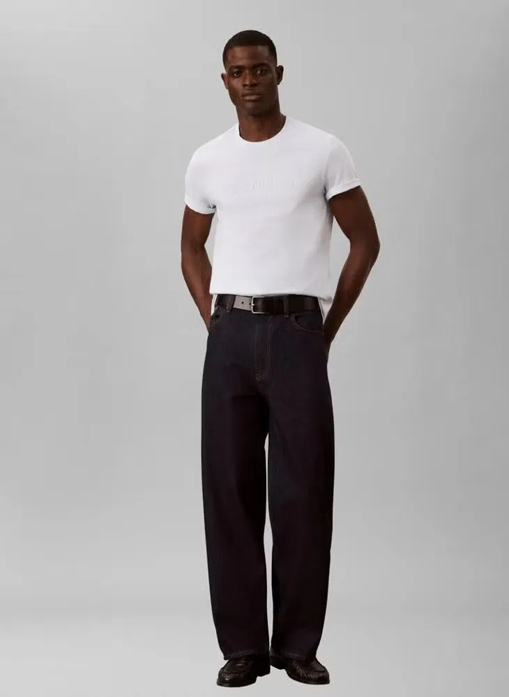 Футболка с принтом Graphic logo Calvin Klein, голубой — фото 4