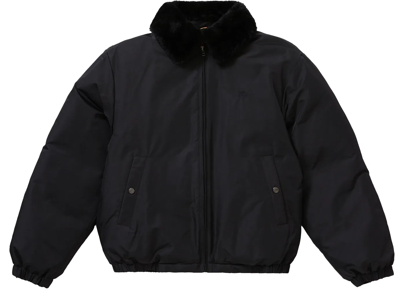 Мужская пуховая куртка с меховым воротником Supreme Burberry Jacket, Black