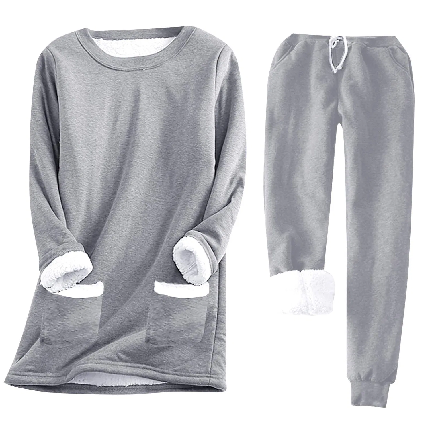 Женский джемпер из плотного вельвета Donna inverno, Grigio