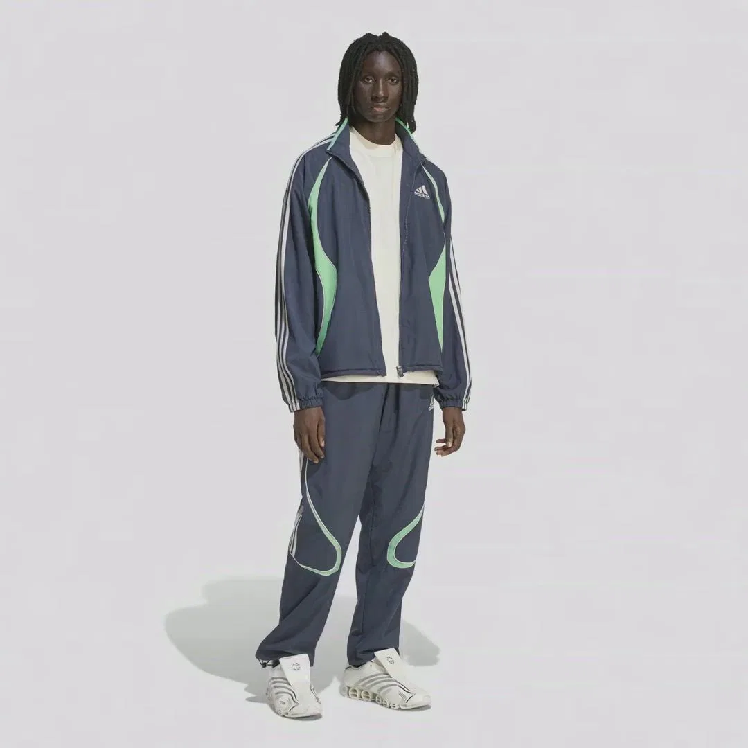 Мужская куртка-трек с воротником-хомутом Team Geist Adicolor Adidas, Blue — фото 2