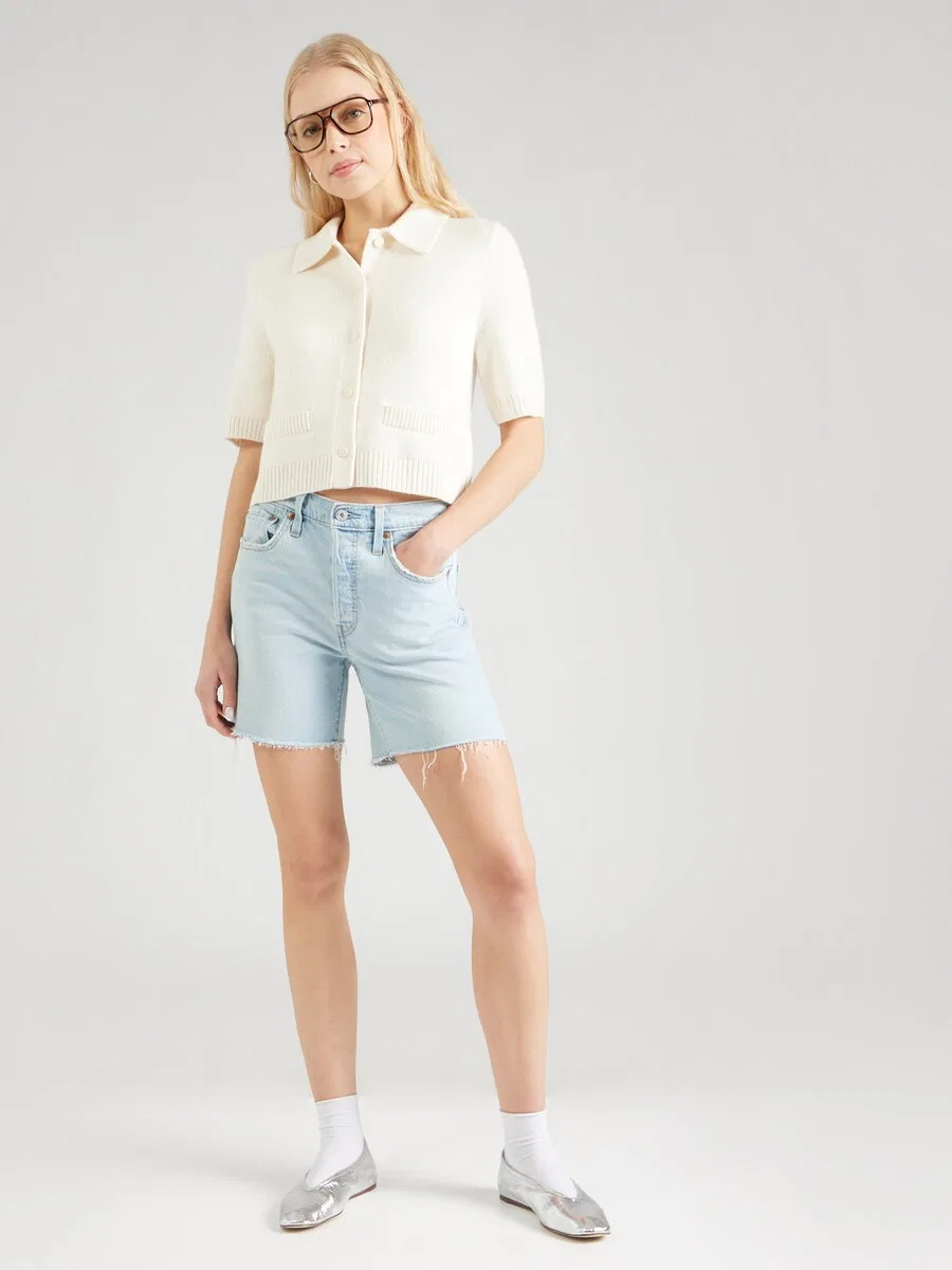 Шорты LEVI'S Regular '501' светло-голубого цвета — фото 4
