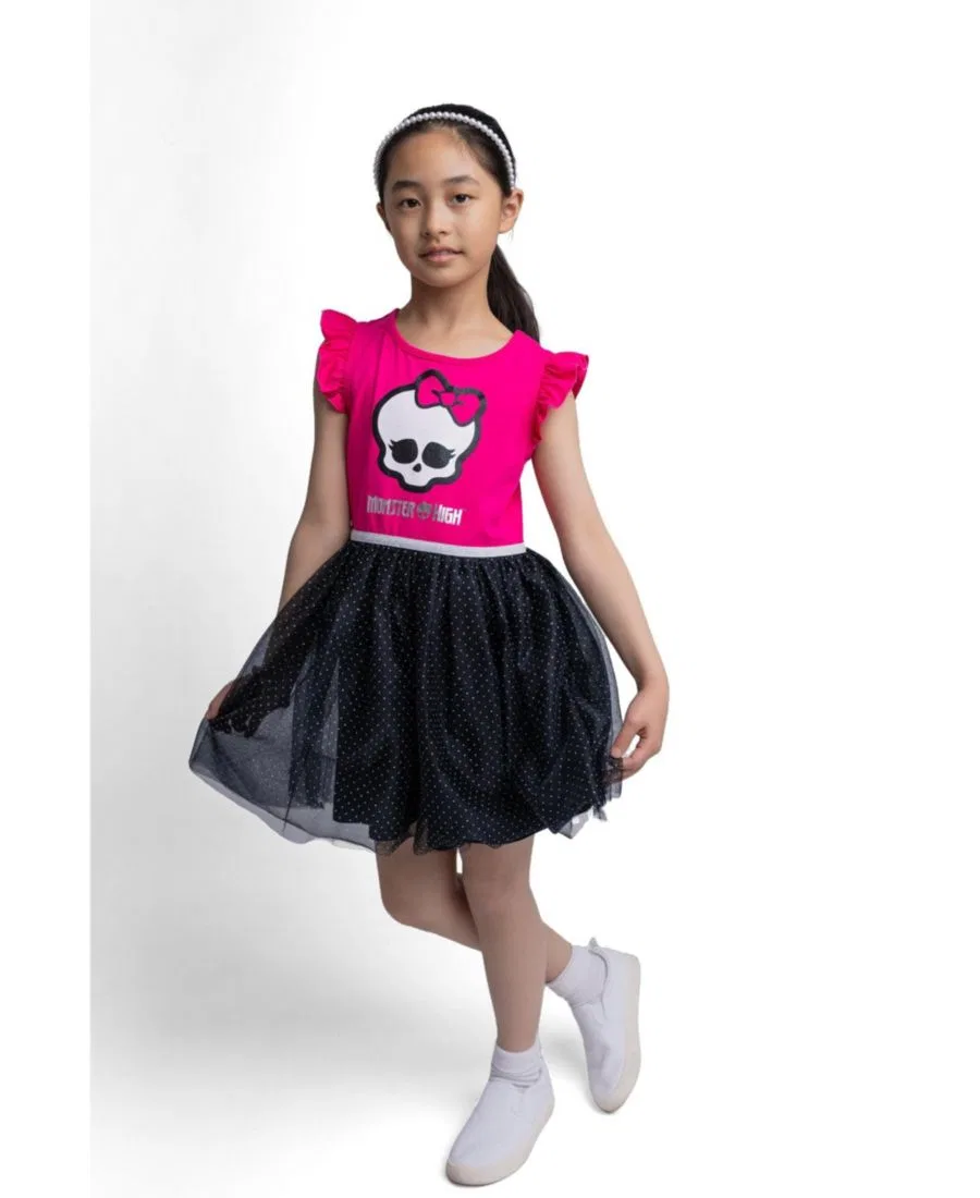 Платье-туту с принтом Skullette Monster High, Fuchsia Skullette — фото 2