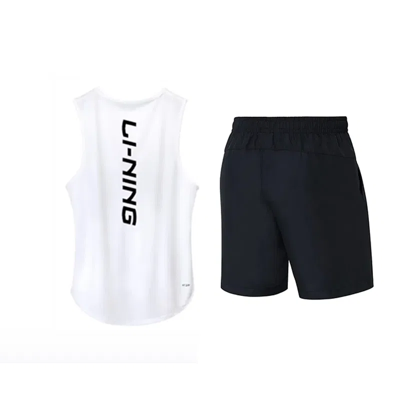 Детский спортивный комплект с белой футболкой и черными шортами Li Ning Casual Sportswear Li-Ning — фото 2