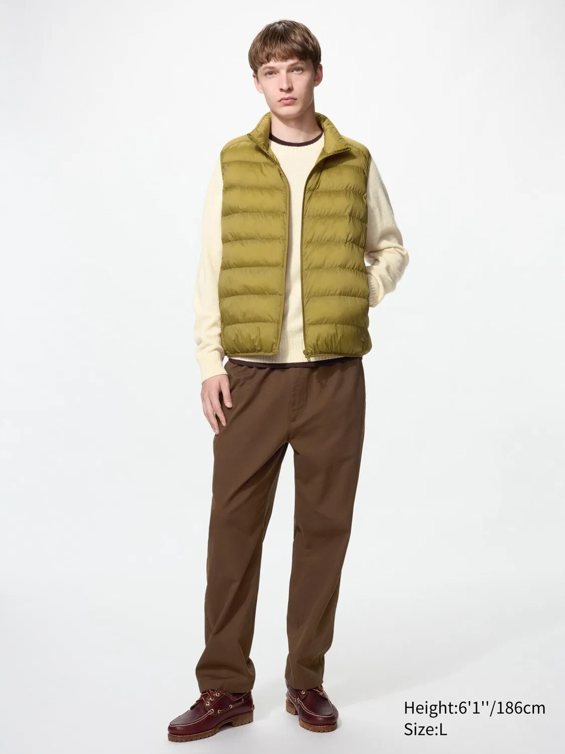 Жилет Pufftech Uniqlo, бежевый — фото 2
