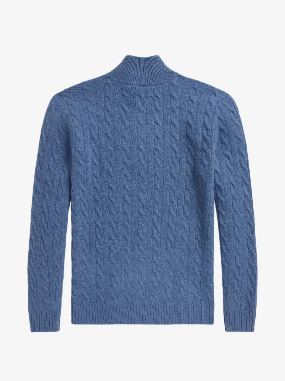 Вязаный свитер в косичку (или: свитер с косами) Polo Ralph Lauren, синий — фото 2