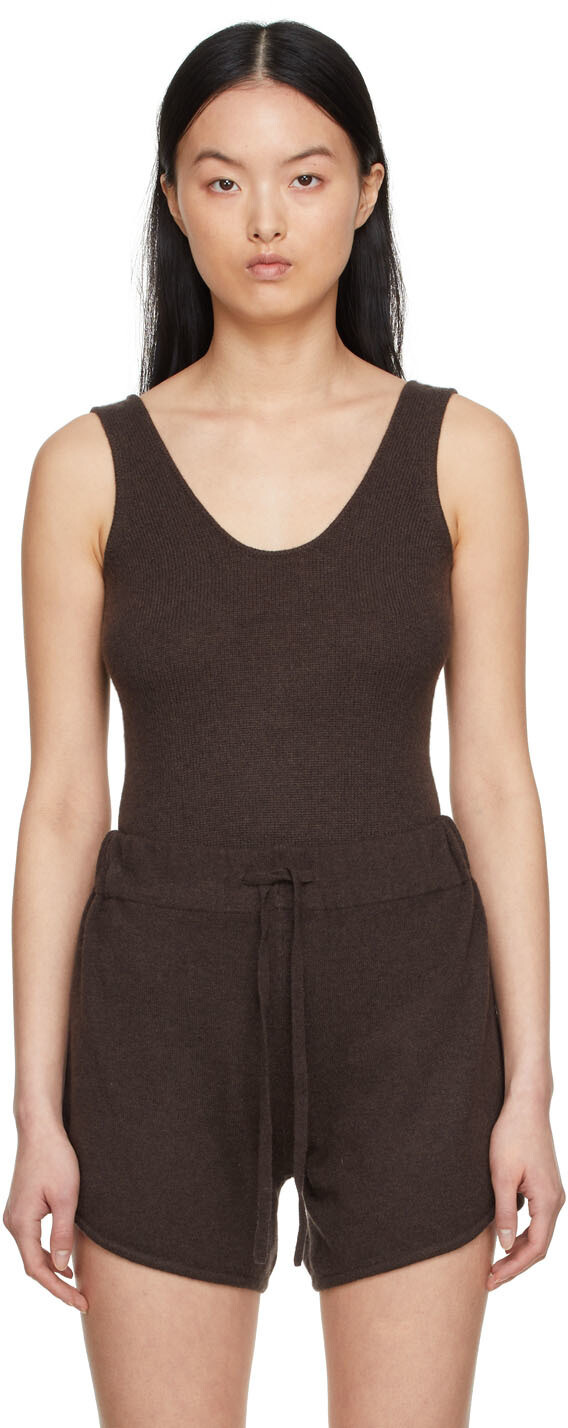 

Эксклюзивное коричневое боди Leoni от SSENSE LISA YANG