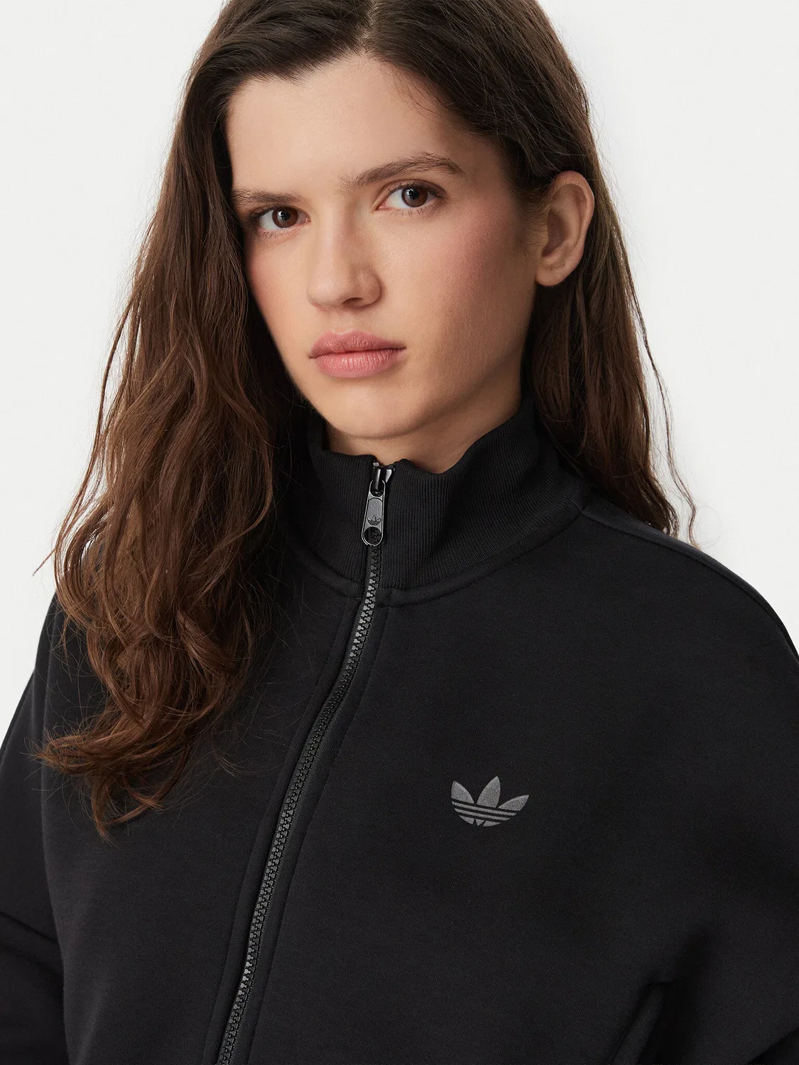 Женский свитшот свободного кроя Spacer Adidas, черный — фото 4