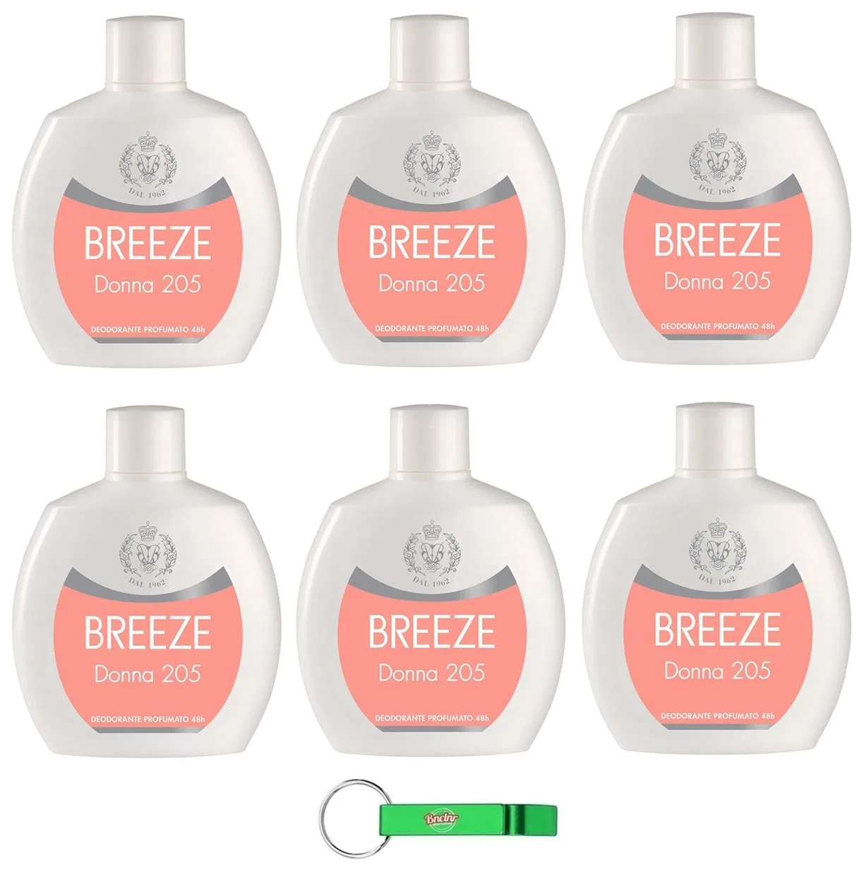 Дезодорант без газа и алюминия Breeze Women, 100 мл, 6 шт + брелок Beni Culinari