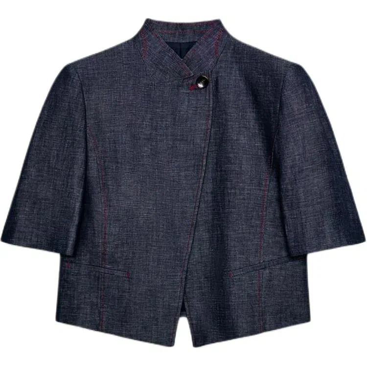 Женский деловой костюм со стойкой Indigo ZARA, Indigo