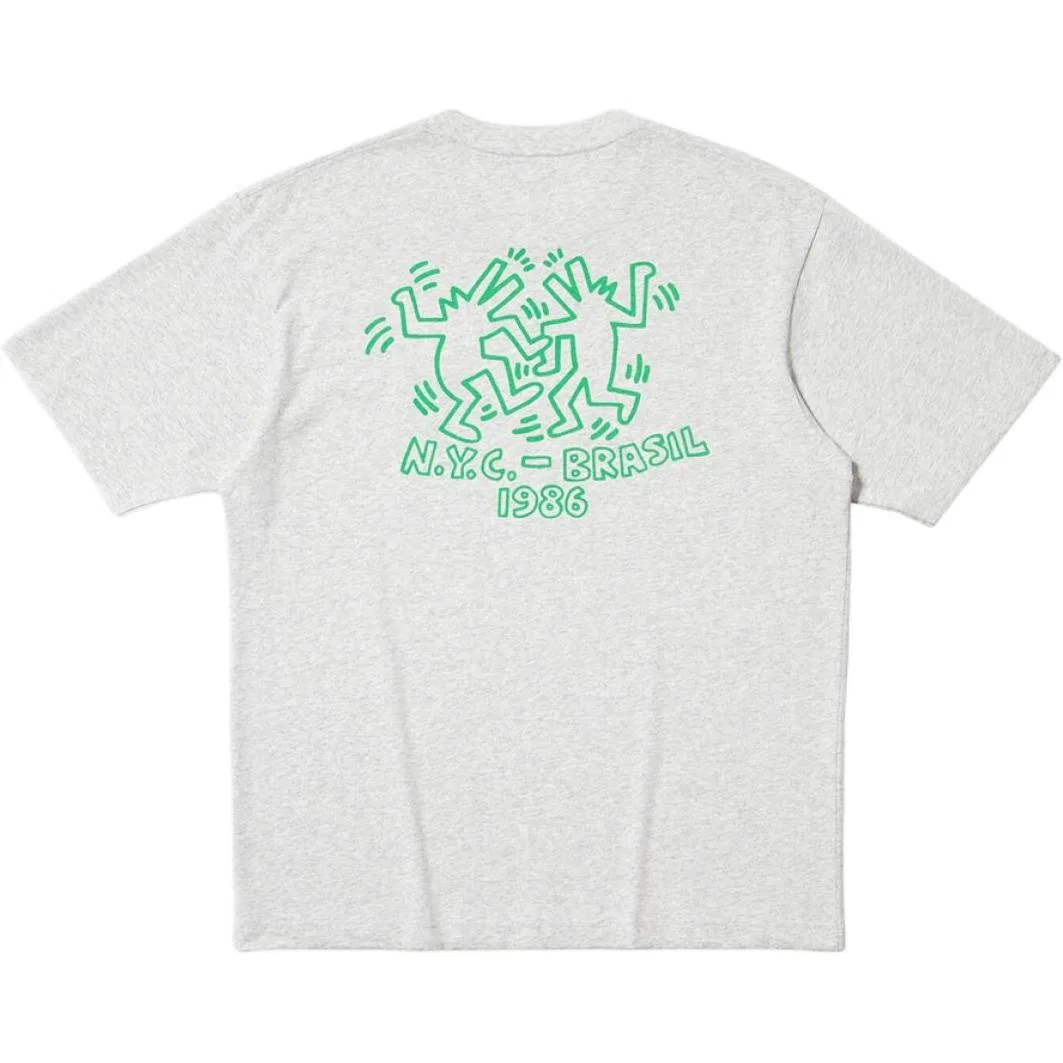 Детская футболка с принтом Keith Haring X Uniqlo, Light Gray — фото 3