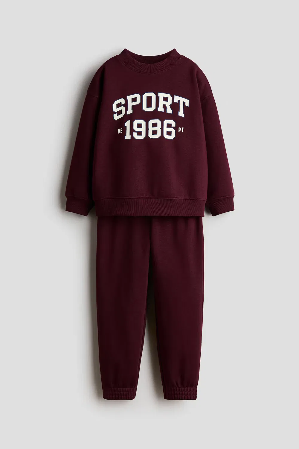 Комплект из двух толстовок с принтом H&M, Dunkelrot/Sport