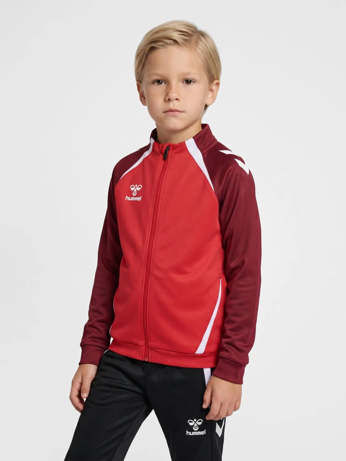 Детская куртка с принтом Hmllead Hummel, Rot Bordeaux