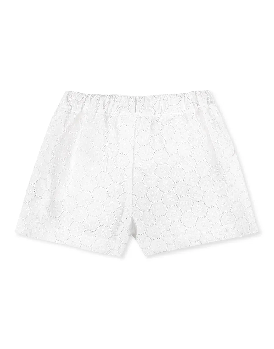 Шорты Philipp Plein Regular белого цвета — фото 2