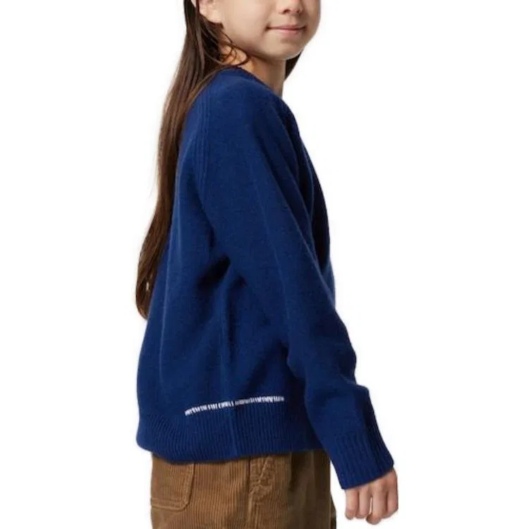 Детский свитер с круглым вырезом UNIQLO X Anya Hindmarch, Синий — фото 4