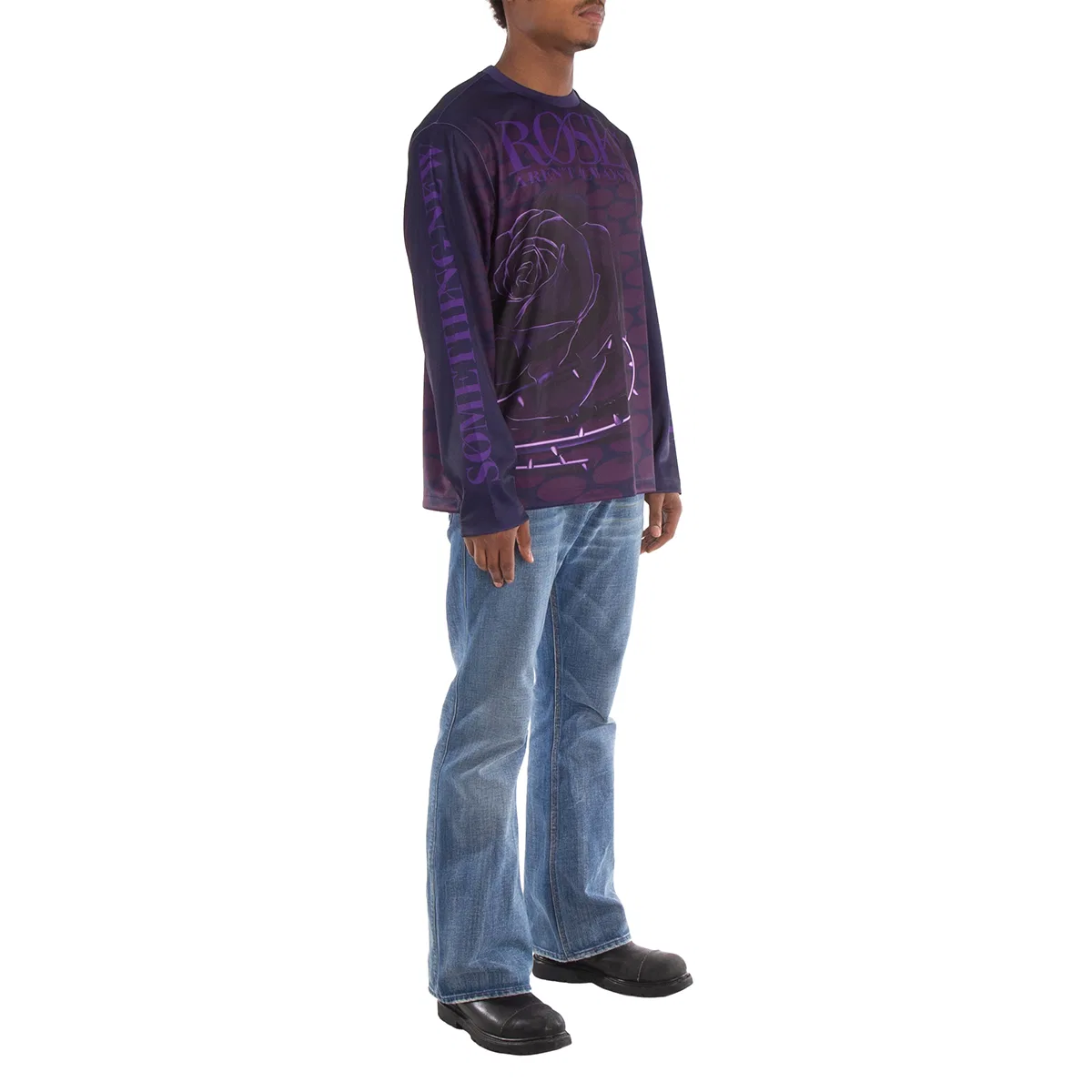 Джемпер с длинным рукавом с принтом роз Rose-Print Long-Sleeve Jumper Burberry, Ribbon Ip Pat — фото 3