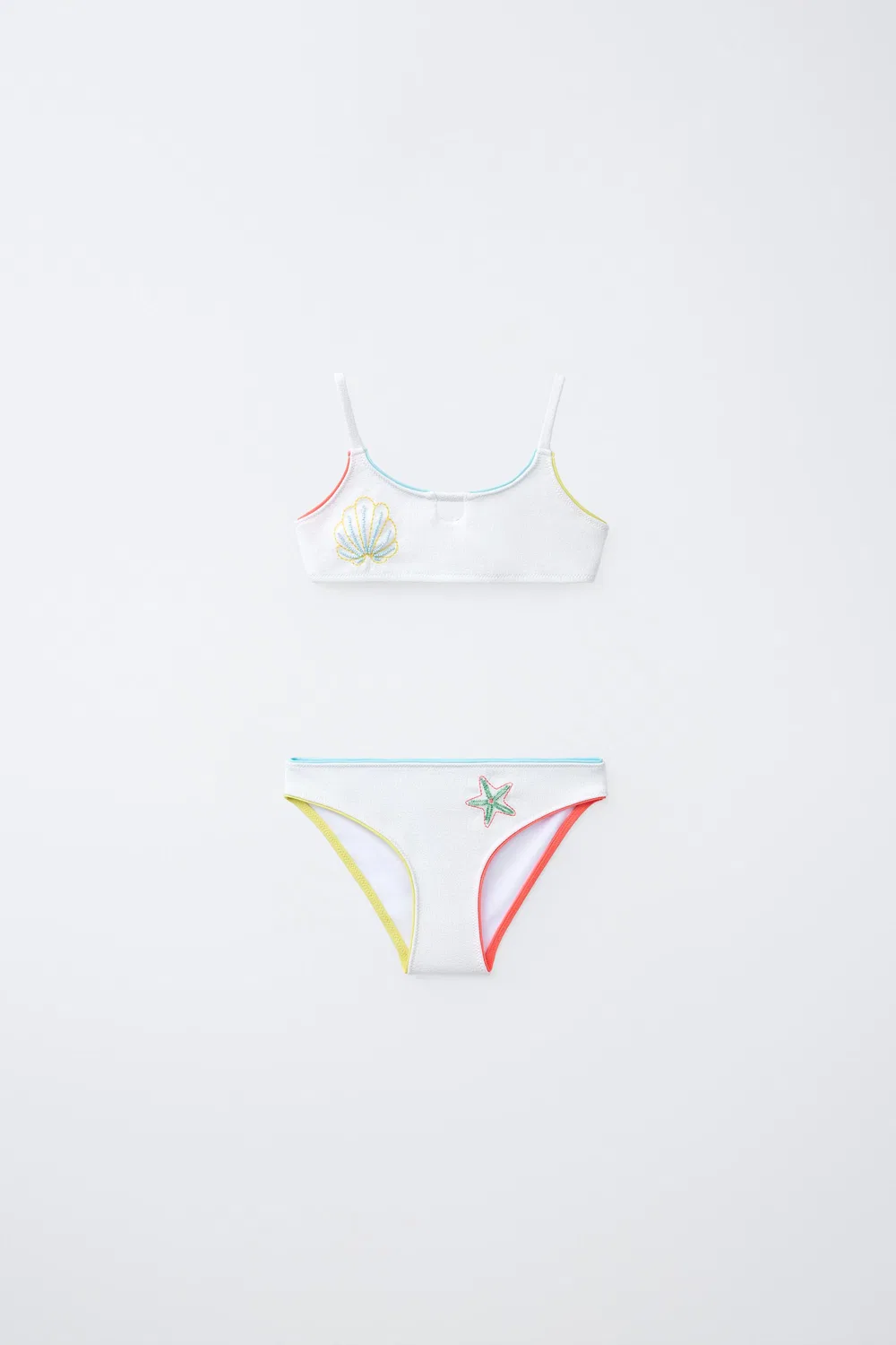 Возраст 6-14 лет / Бикини с морской вышивкой ZARA, Ecru