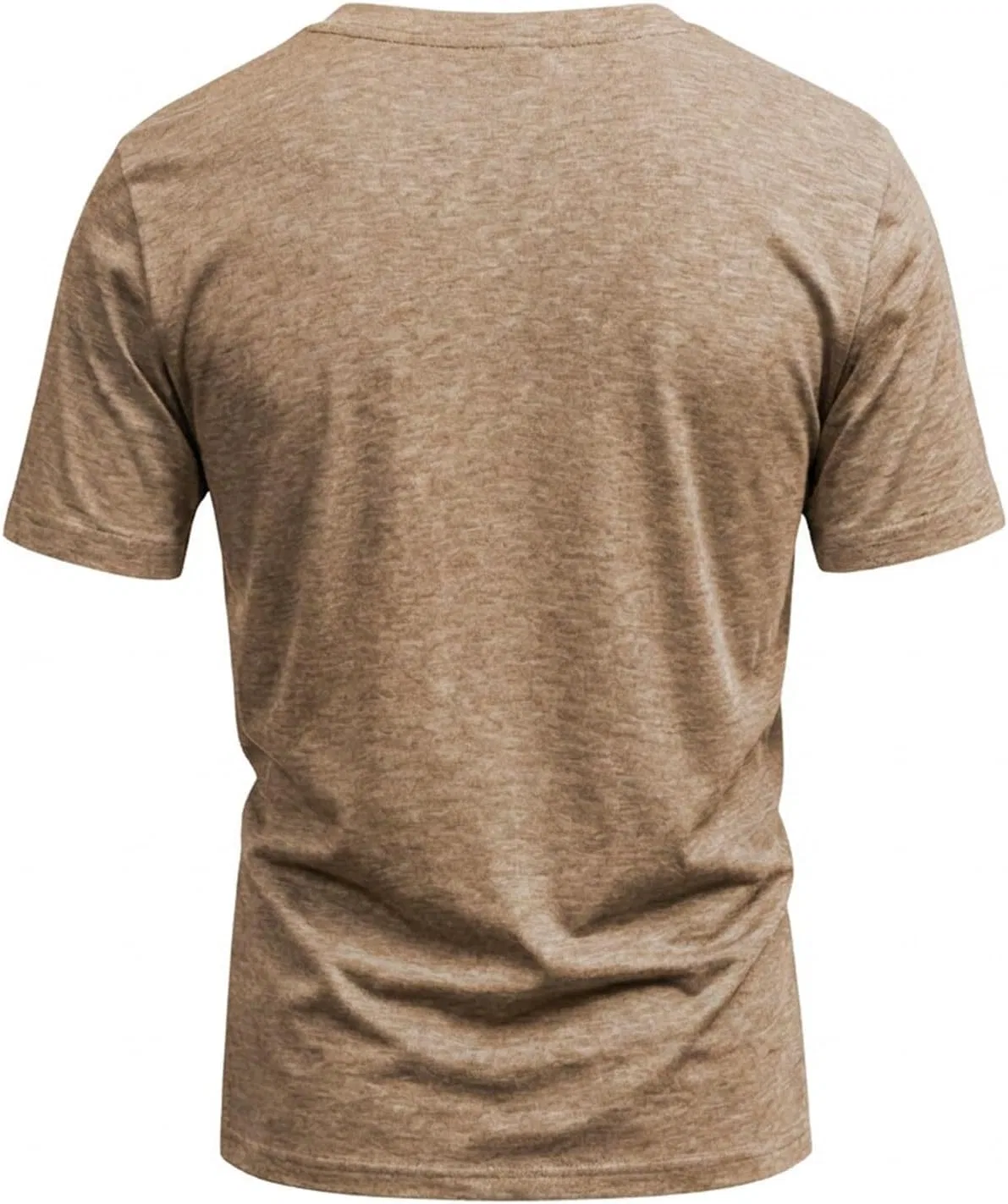 Мужская футболка с V-образным вырезом Slim Fit GDJGTA, Khaki — фото 4