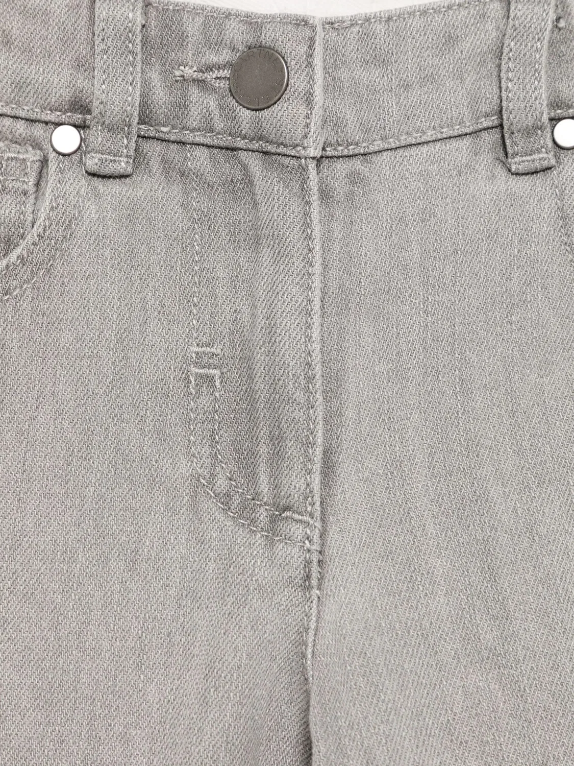 Джинсы с вышивкой лошади Kids Horse Embroidered Denim Jeans Stella McCartney, Grey — фото 3