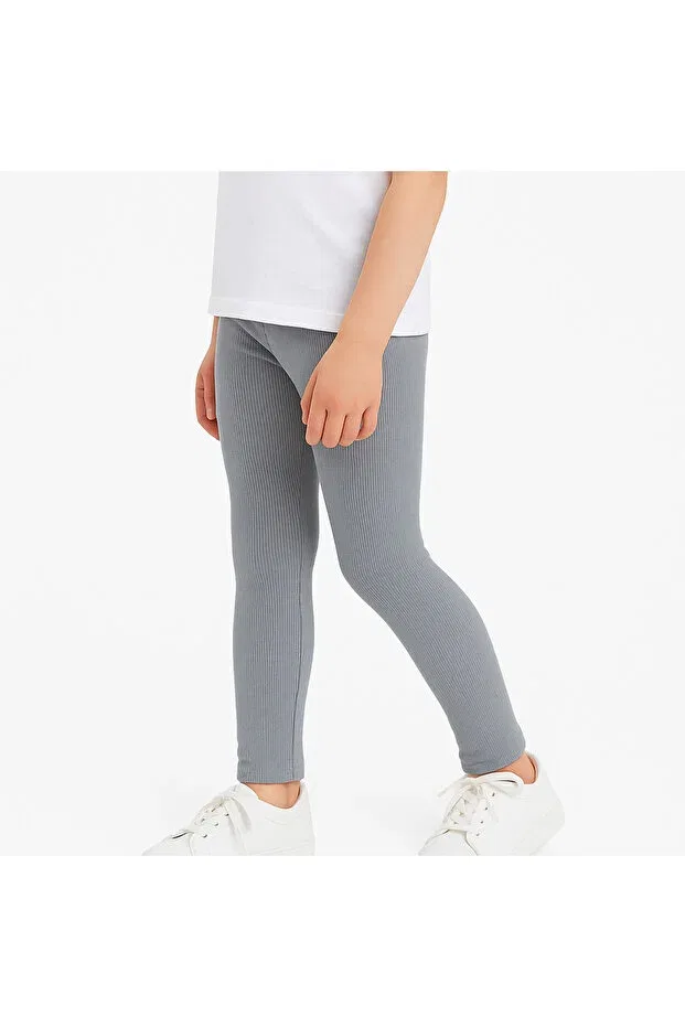 Детские леггинсы для девочек хлопковые Basics Kyex, Pastel Gray — фото 2