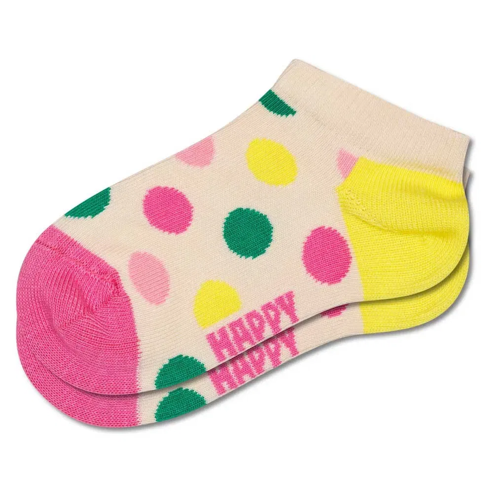 Носки короткие с улыбающейся ромашкой Happy Socks 2 пары, розовый — фото 3